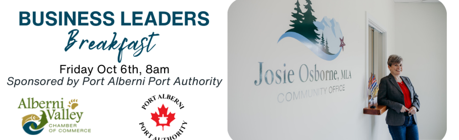 Graphic of Business Leaders Breakfast with Josie